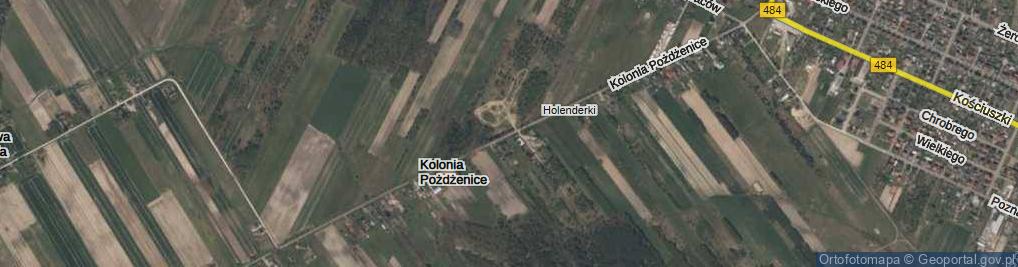 Zdjęcie satelitarne Kolonia Pożdżenice ul.